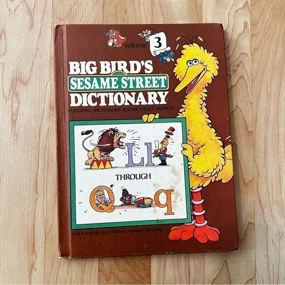 Vintage Big Bird’s Sesame Street Dictionary Volume 3 Hardcover - Picture 1 of 5